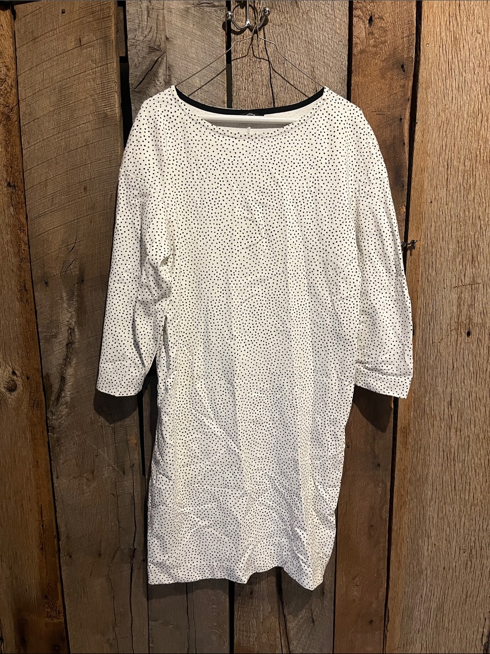 Marimekko White Dress with Black Dot Print